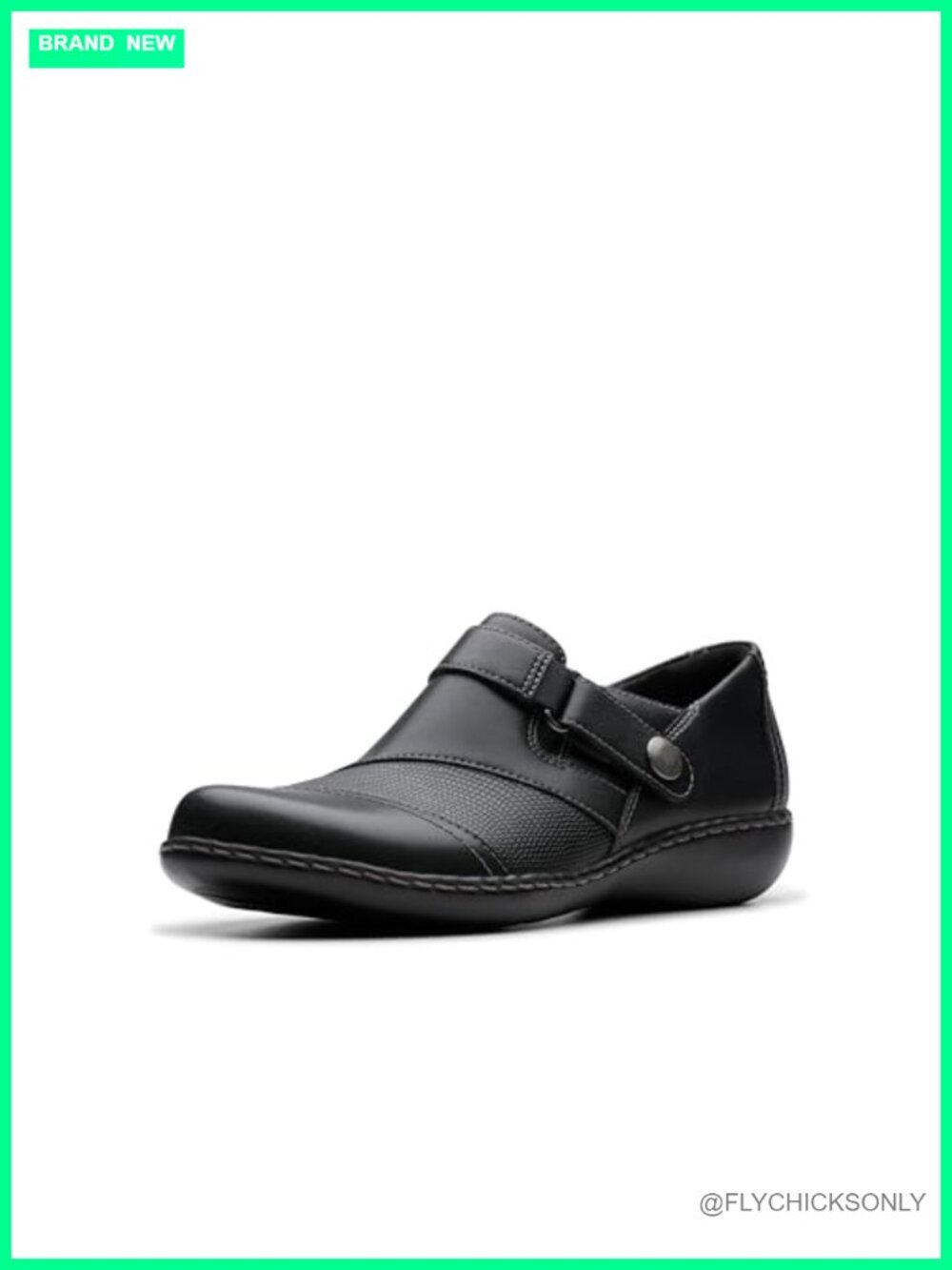 Leather Loafers with Slip-On Hook & Loop Comfort Footbed Casual Shoes